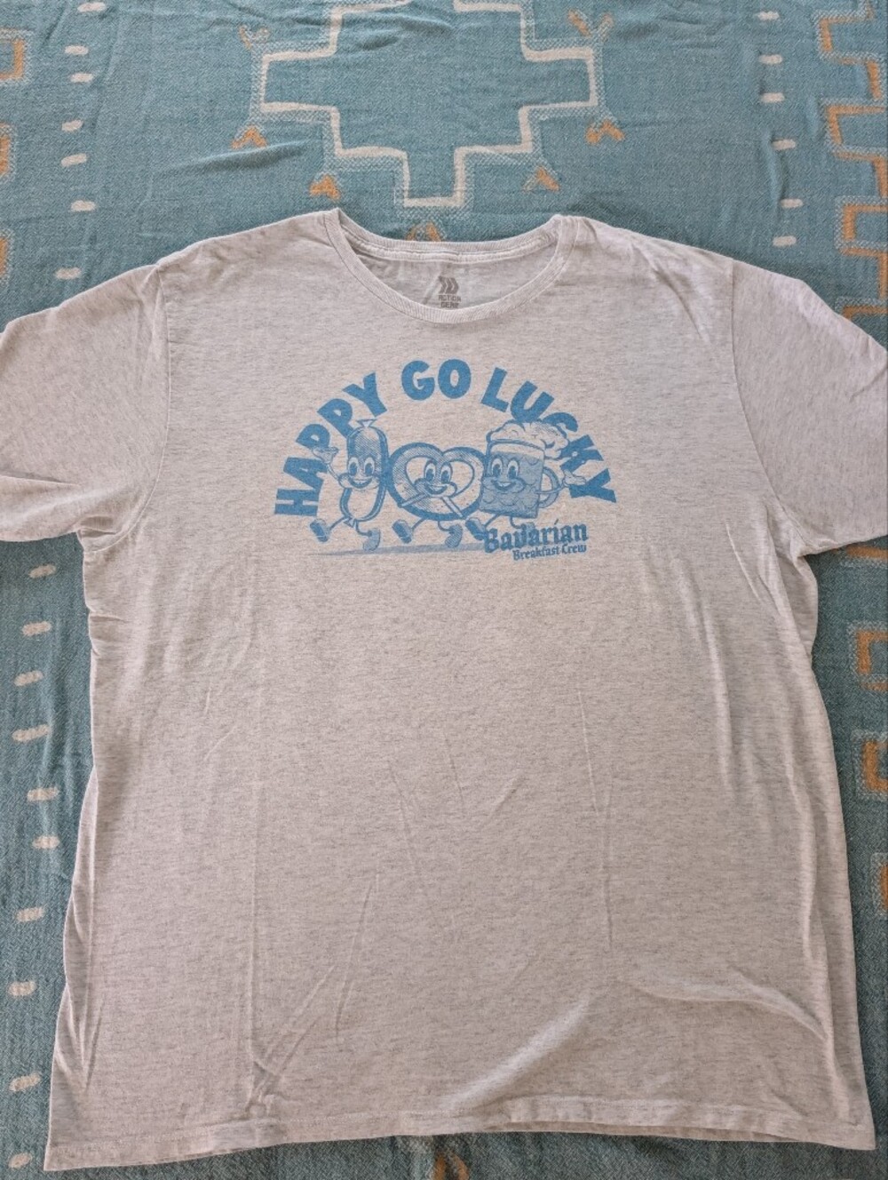 Happy Go Lucky Bavarian Breakfast Crew T-Shirt Mens L - Picture 3 of 7